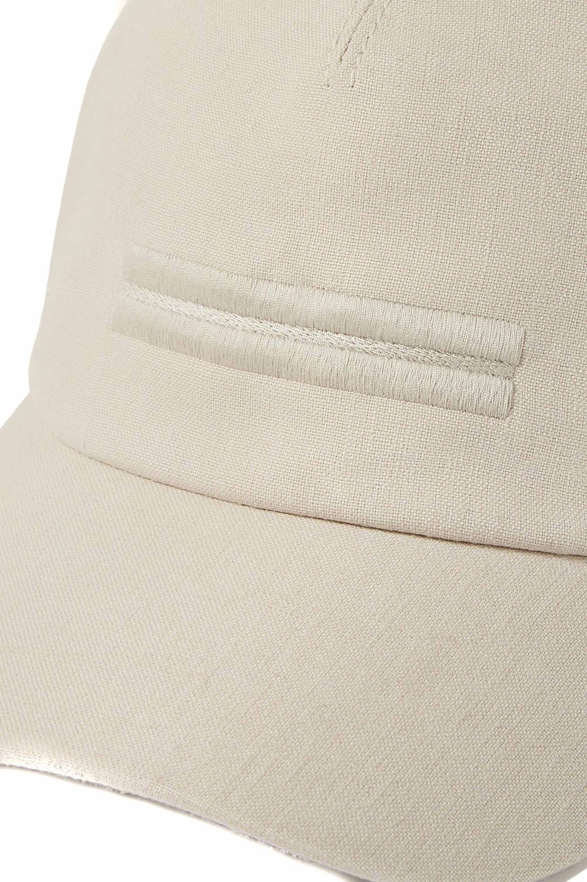 Zegna Ivory Oasi Lino Baseball Hat Grijs
