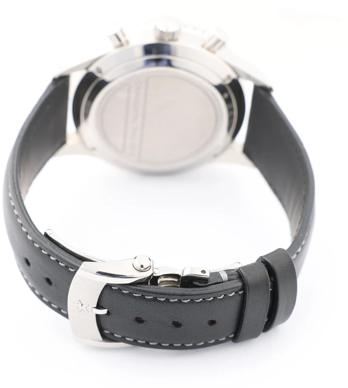 Zenith Zenith Chronometro TIPO CP-2 03.2240.4069 SS x Leather AT Watch with Black Dial Zwart