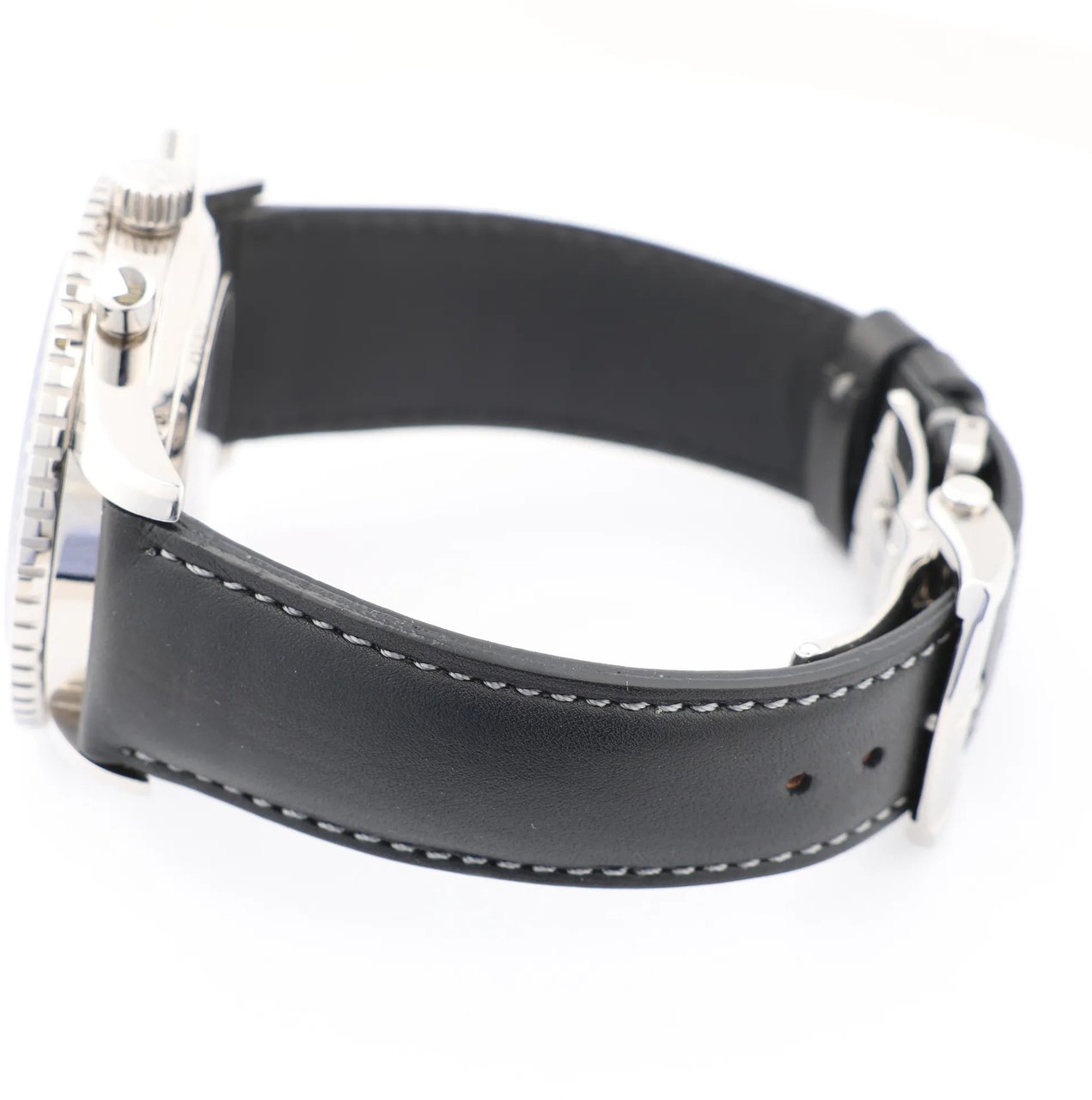 Zenith Zenith Chronometro TIPO CP-2 03.2240.4069 SS x Leather AT Watch with Black Dial Zwart