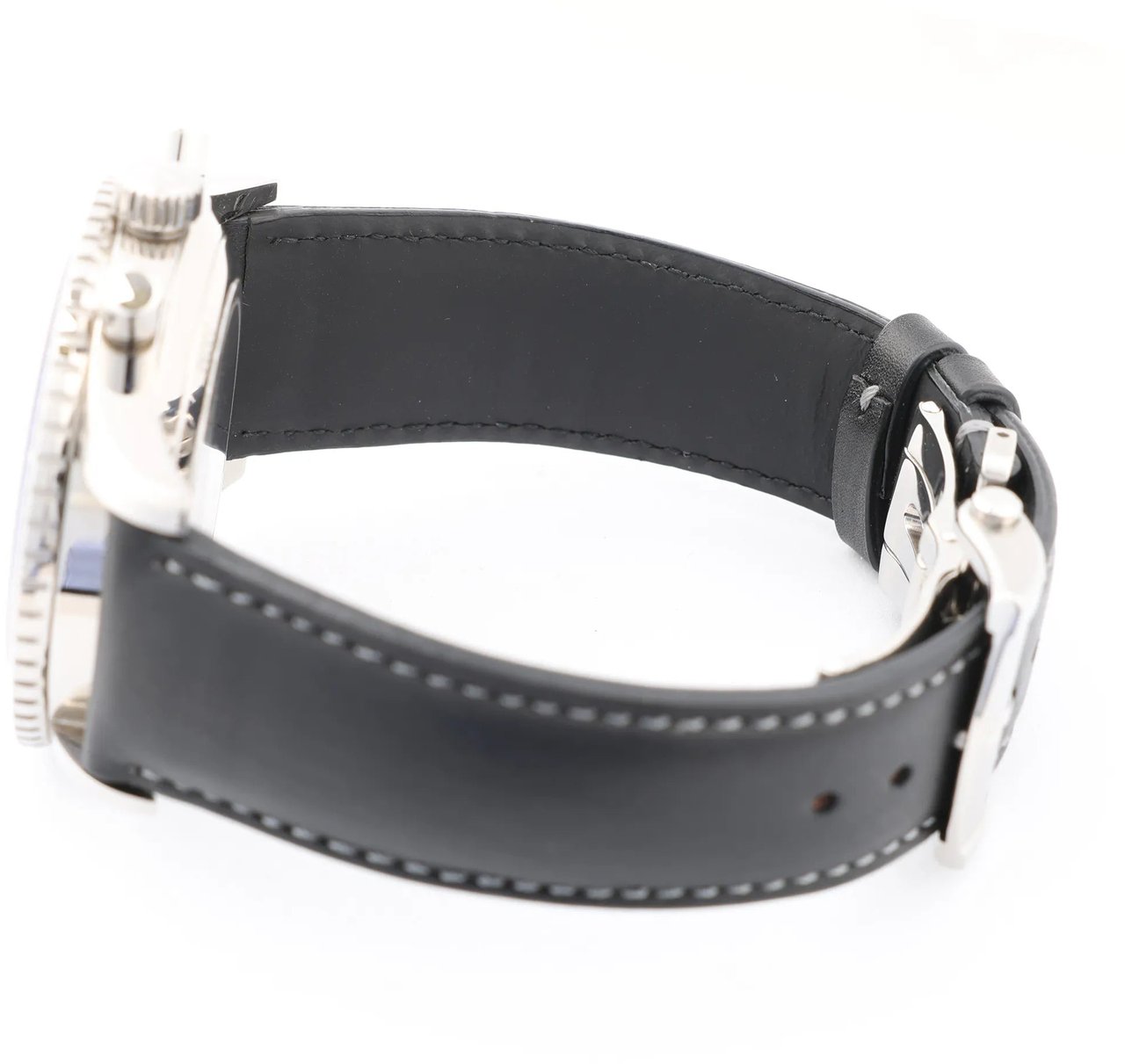 Zenith Zenith Chronometro TIPO CP-2 03.2240.4069 SS x Leather AT Watch with Black Dial Zwart