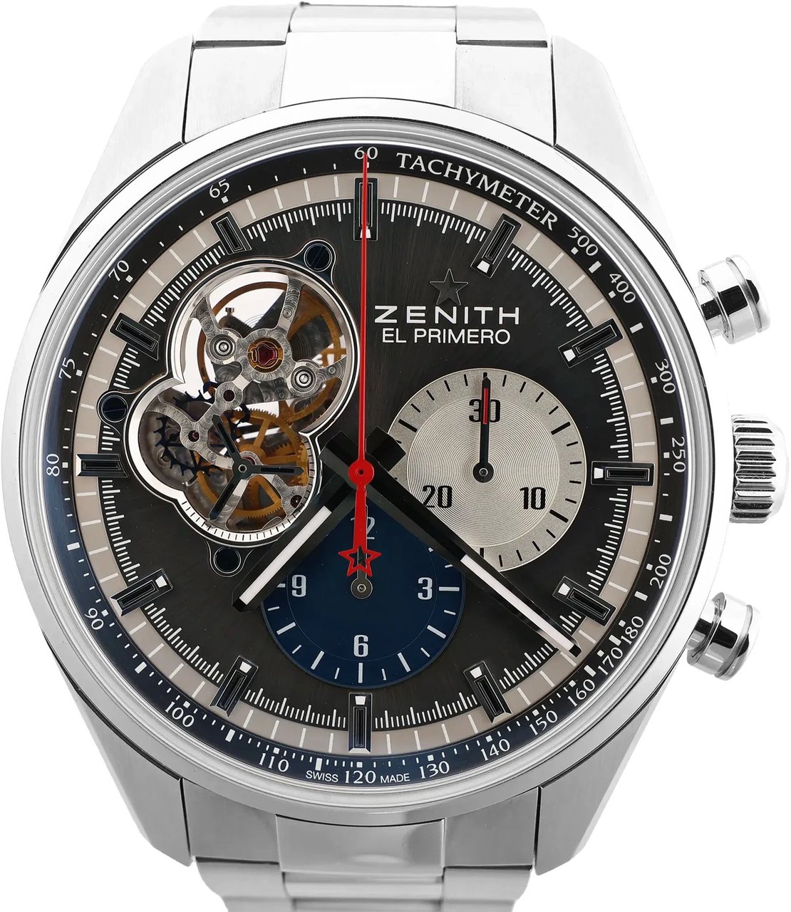 Zenith Zenith El Primero CHRONOMASTER OPEN 03.2040.4061/23.M2040 379233 SS AT Watch with Gray Dial Grijs