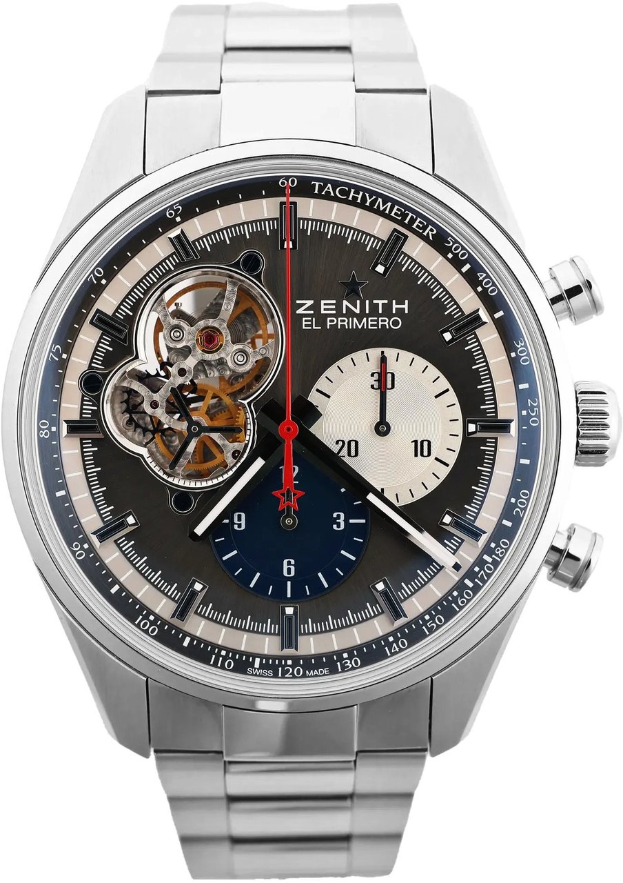 Zenith Zenith El Primero CHRONOMASTER OPEN 03.2040.4061/23.M2040 379233 SS AT Watch with Gray Dial Grijs