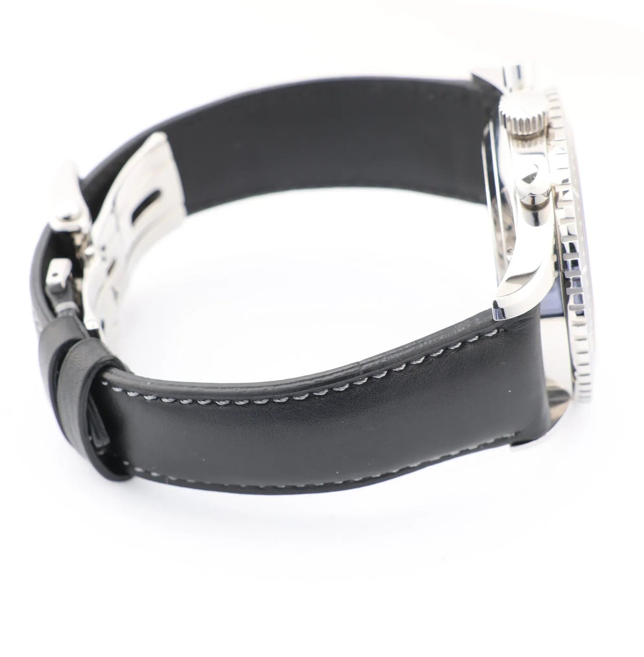 Zenith Zenith Chronometro TIPO CP-2 03.2240.4069 SS x Leather AT Watch with Black Dial Zwart