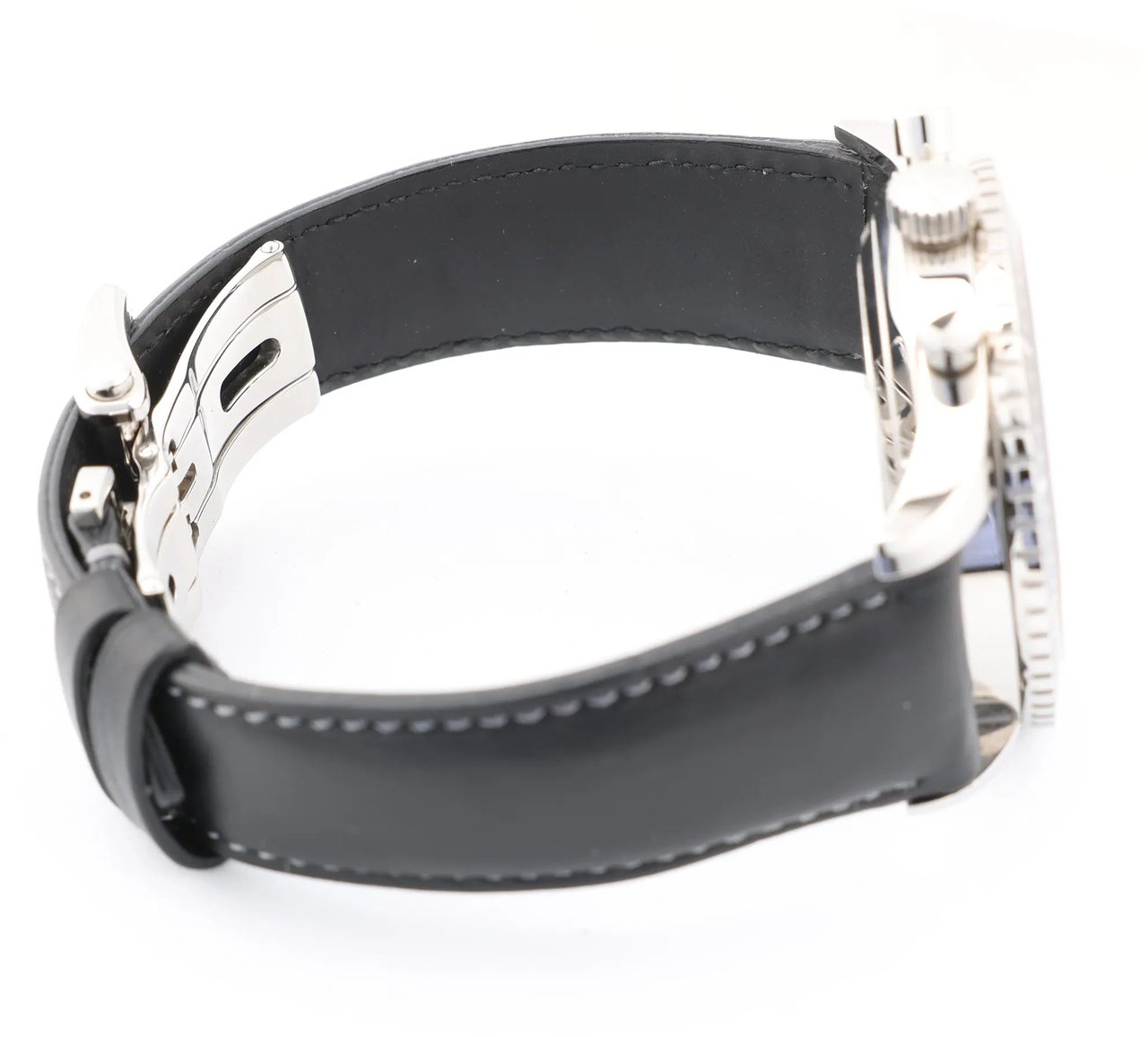 Zenith Zenith Chronometro TIPO CP-2 03.2240.4069 SS x Leather AT Watch with Black Dial Zwart