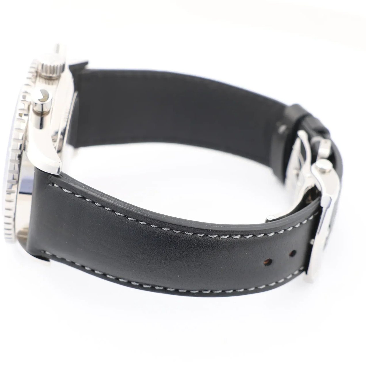 Zenith Zenith Chronometro TIPO CP-2 03.2240.4069 SS x Leather AT Watch with Black Dial Zwart