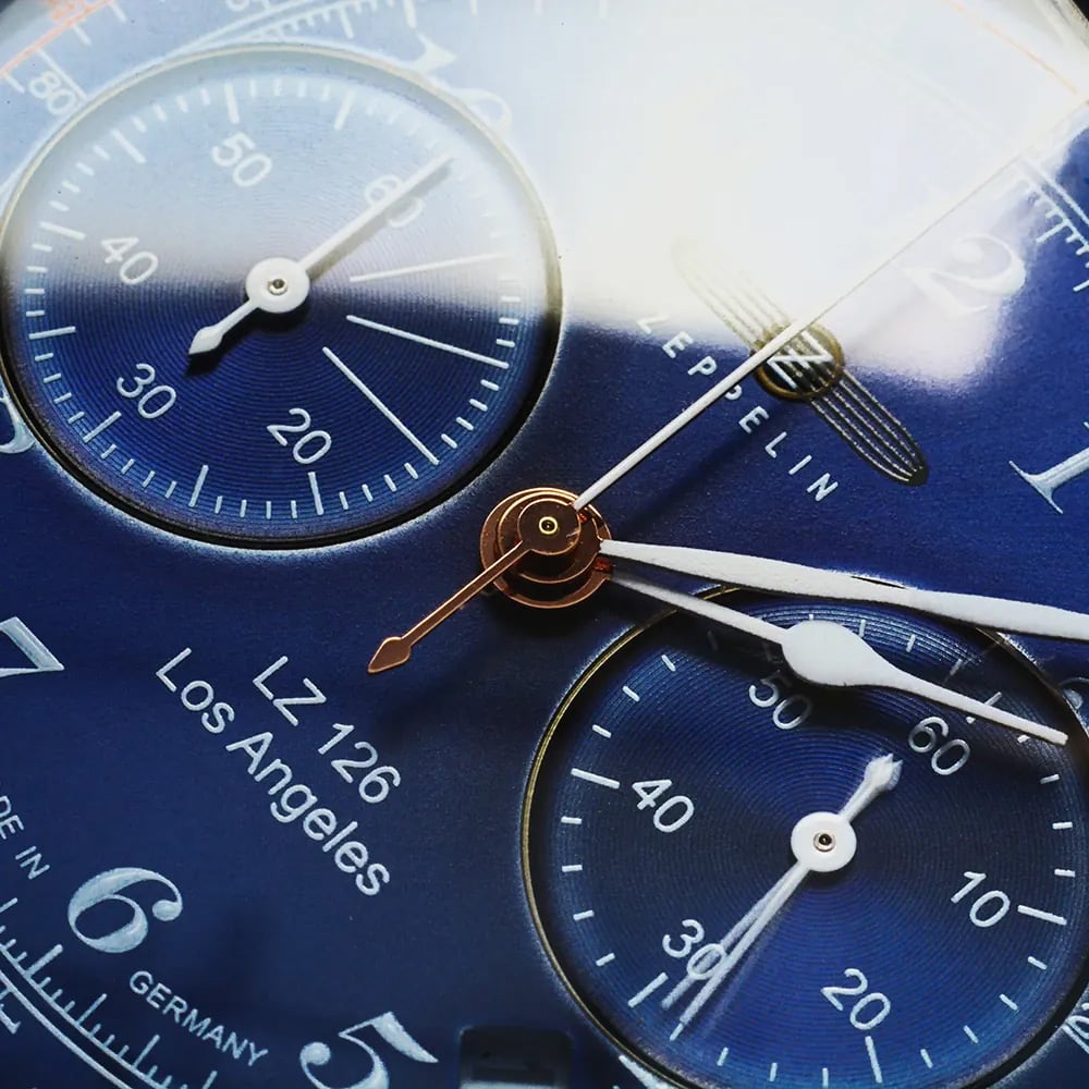 Zeppelin 7614-3 Los Angeles LZ 126 chronograaf horloge Blauw