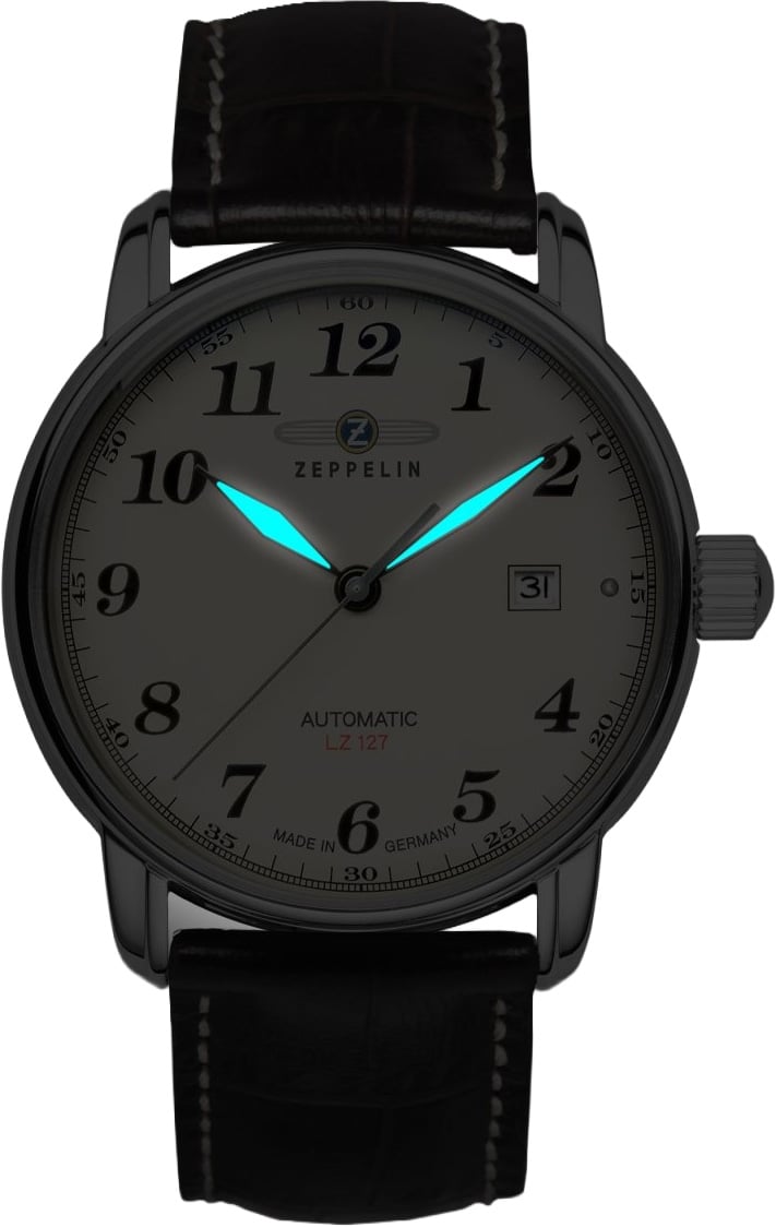 Zeppelin 7656-5 LZ 127 Graf automatisch horloge 40 mm Wit