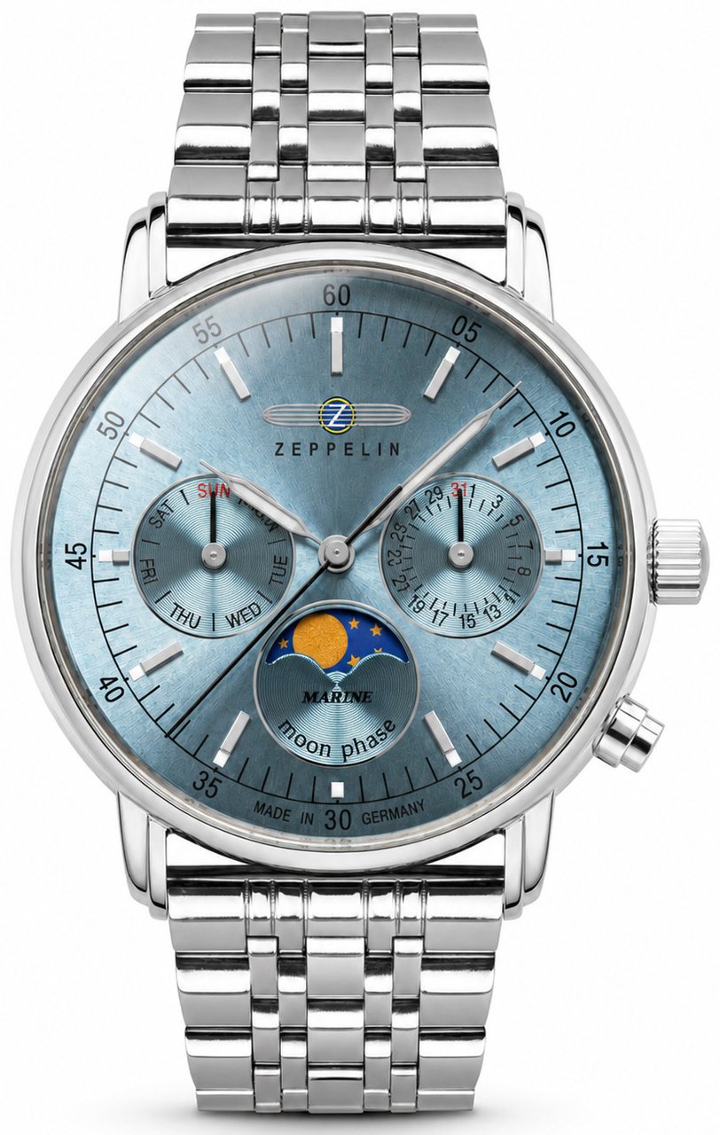 Zeppelin 8637M-3 LZ 14 Marine horloge 36 mm Blauw