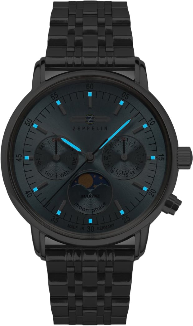 Zeppelin 8637M-3 LZ 14 Marine horloge 36 mm Blauw