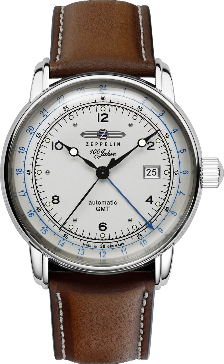 Zeppelin 8666-1 automatisch GMT heren horloge Beige