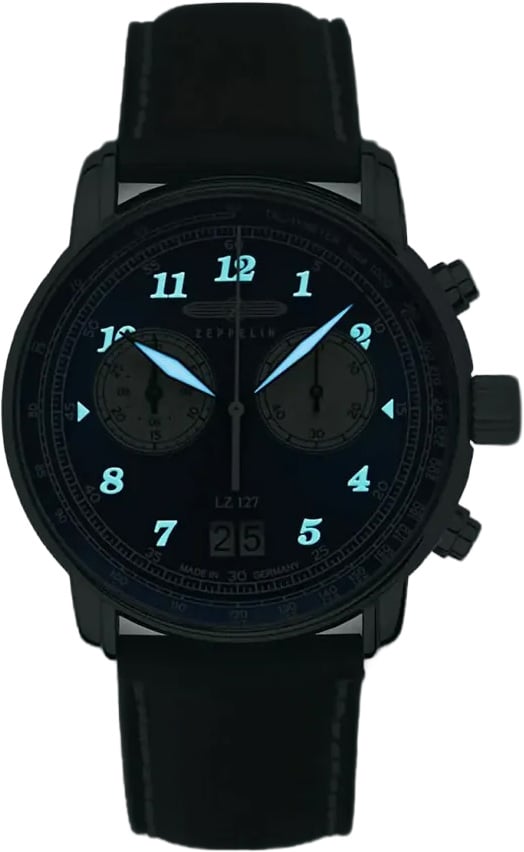 Zeppelin 8684-3 LZ 127 Graf heren horloge Bruin