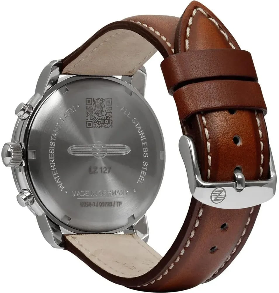 Zeppelin 8684-3 LZ 127 Graf heren horloge Bruin
