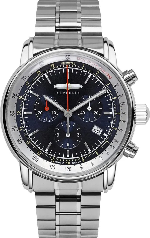 Zeppelin 8888MB-3 LZ14 Marine chronograaf heren horloge Blauw