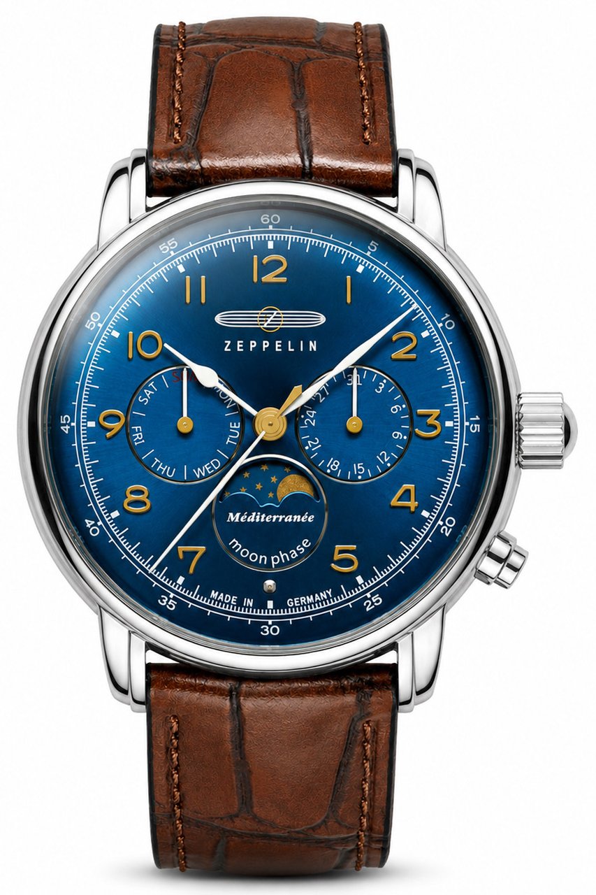 Zeppelin 9636-3 Méditerranée horloge 40 mm Blauw