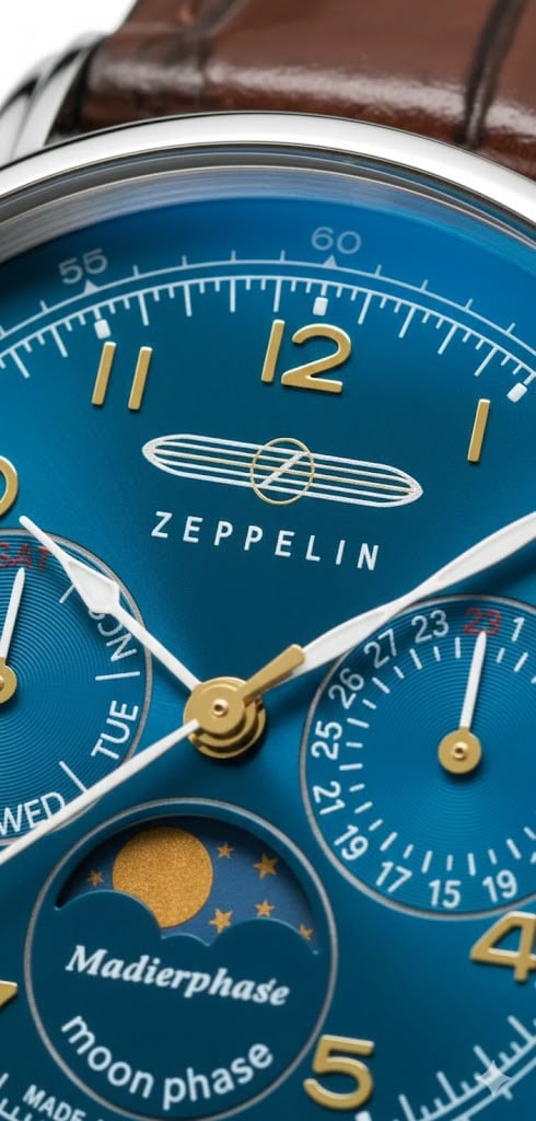 Zeppelin 9637-3 Méditerranée maanfase dames horloge Blauw