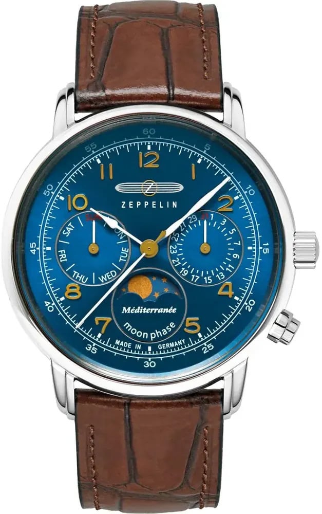 Zeppelin 9637-3 Méditerranée maanfase dames horloge Blauw