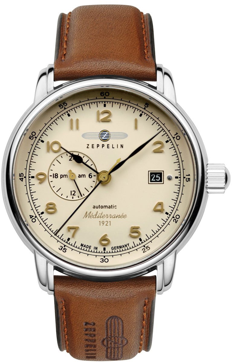 Zeppelin 9668-5 Méditerranée automatisch horloge 40 mm Beige