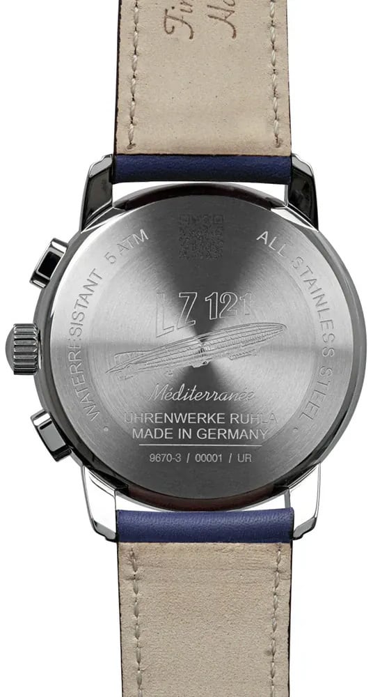 Zeppelin 9670-3 Méditerranée chronograaf heren horloge Blauw