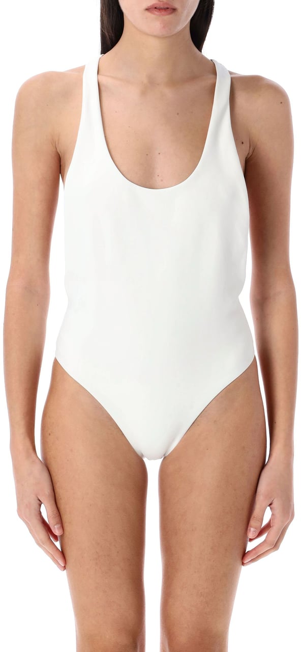 Zimmermann Everly Swimsuit Bow Back Ivory White Wit