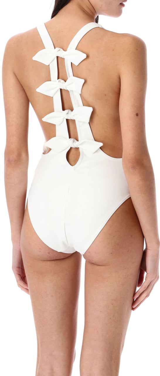 Zimmermann Everly Swimsuit Bow Back Ivory White Wit