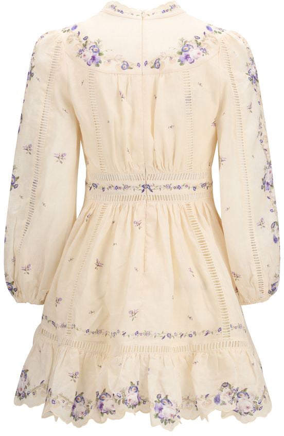 Zimmermann Zimmermann Beige Linen Casual Dress Beige
