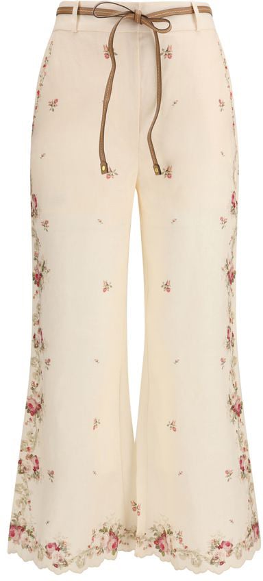Zimmermann Zimmermann Beige Cotton Flared Pants Beige