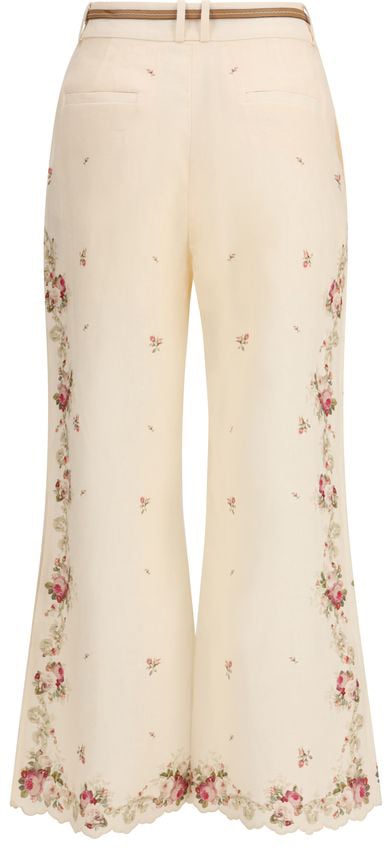 Zimmermann Zimmermann Beige Cotton Flared Pants Beige
