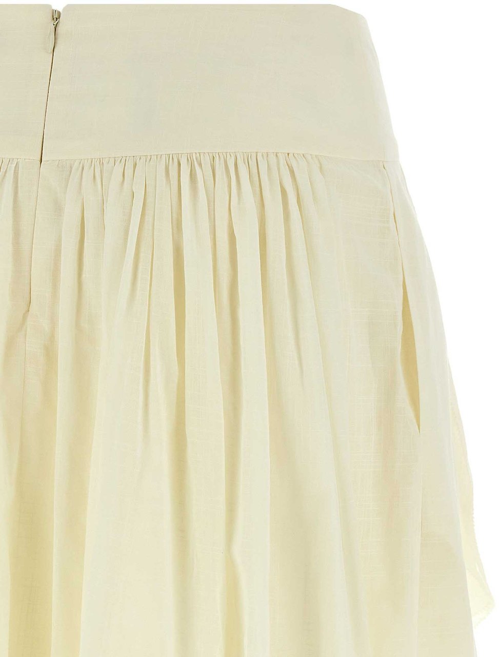 Zimmermann White Cotton Mini Skirt Wit