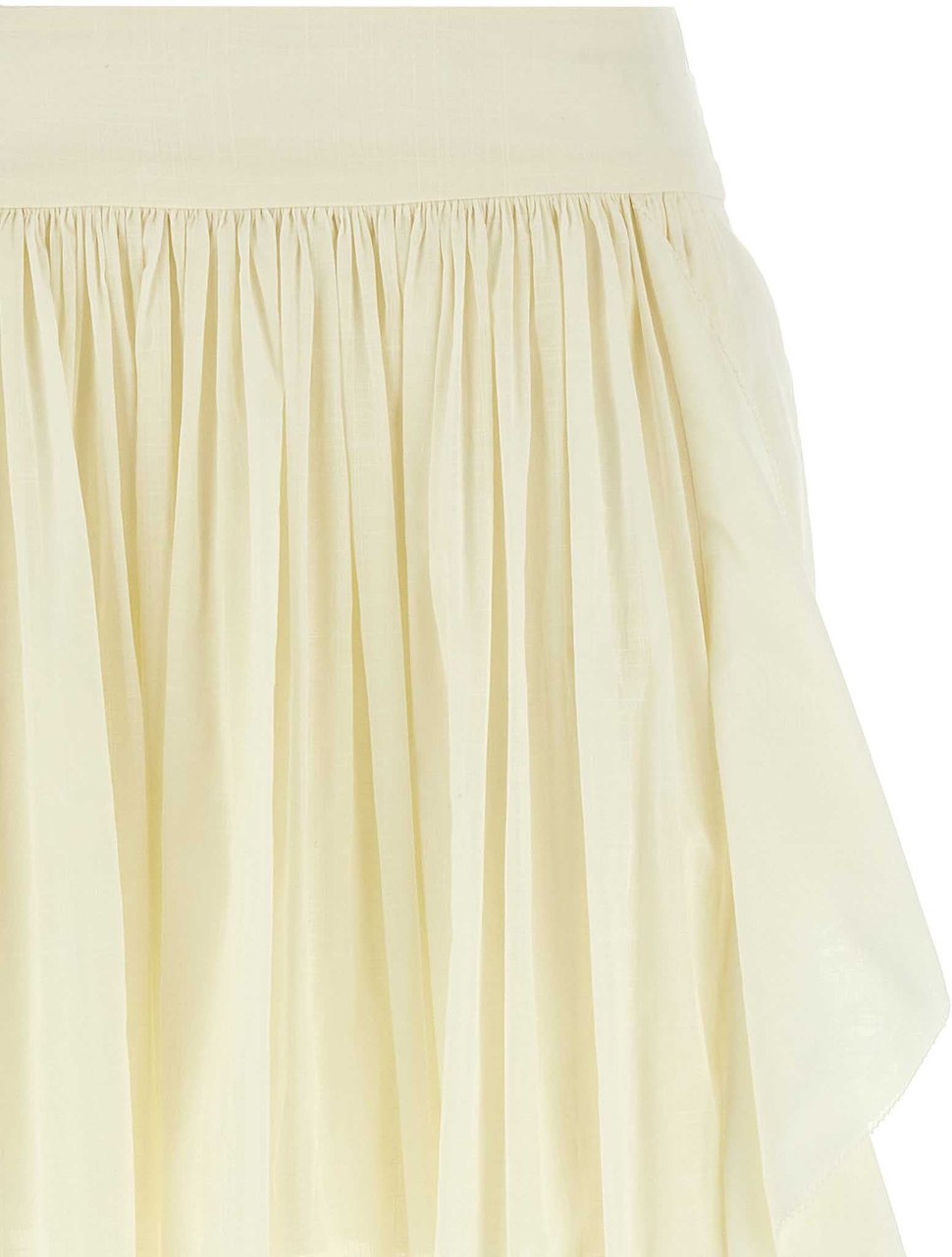Zimmermann White Cotton Mini Skirt Wit