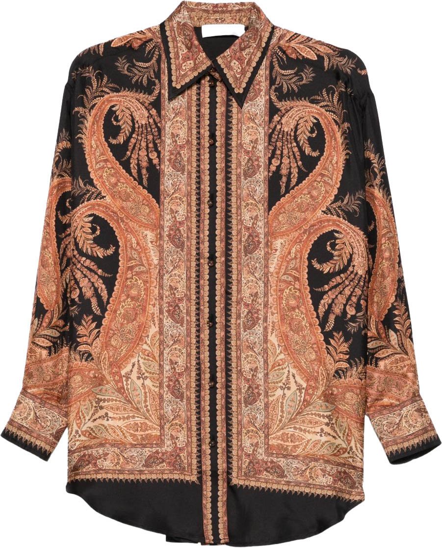 Zimmermann Trousers Black Paisley Zwart