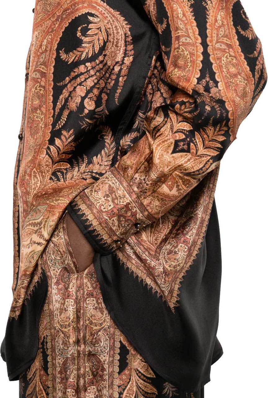 Zimmermann Trousers Black Paisley Zwart