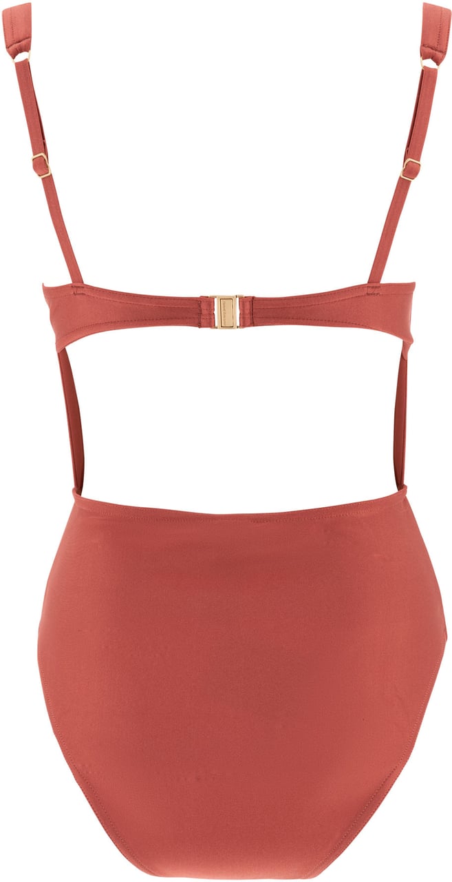 Zimmermann "Acacia" corset swimsuit Roze