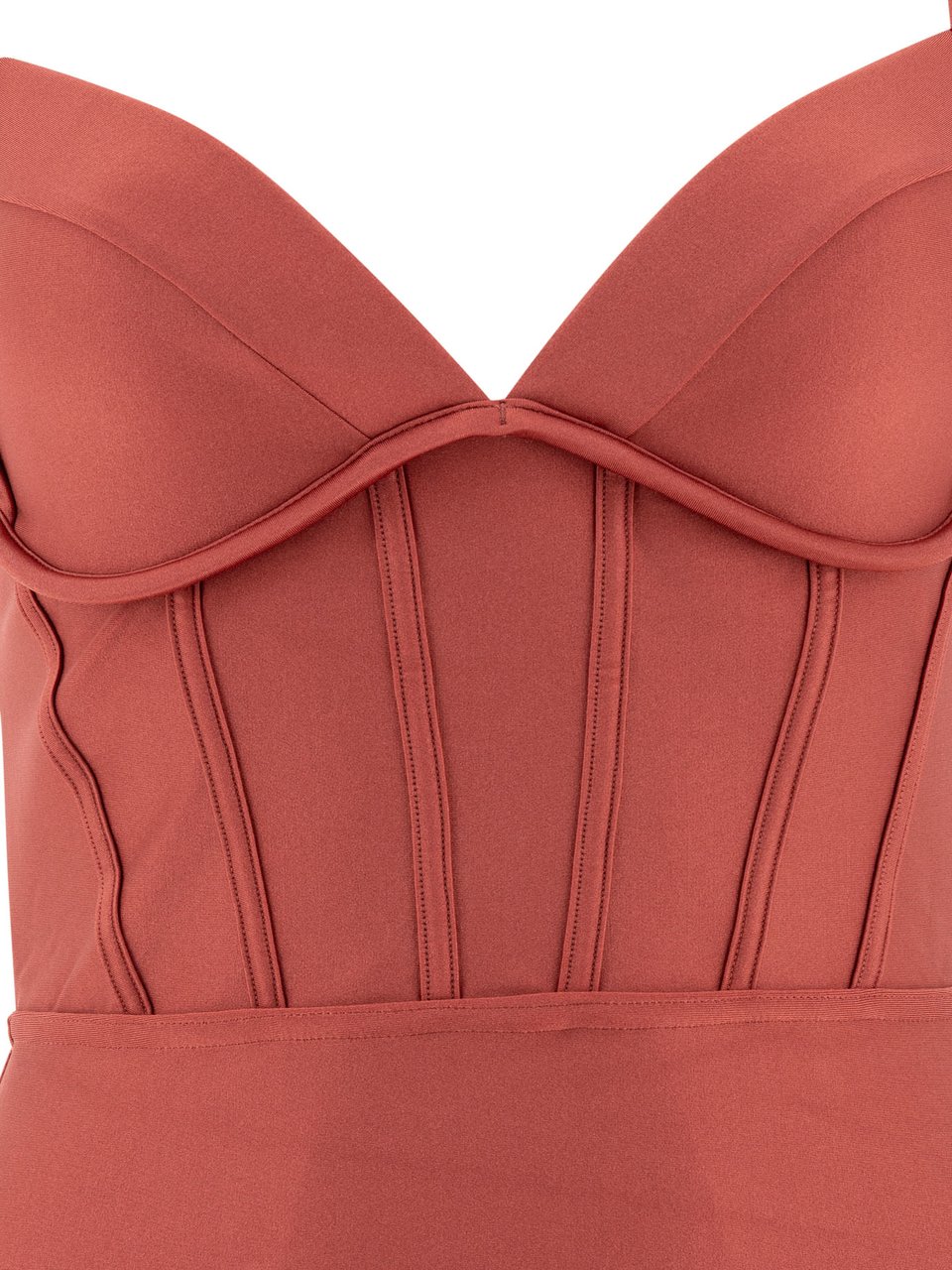 Zimmermann "Acacia" corset swimsuit Roze