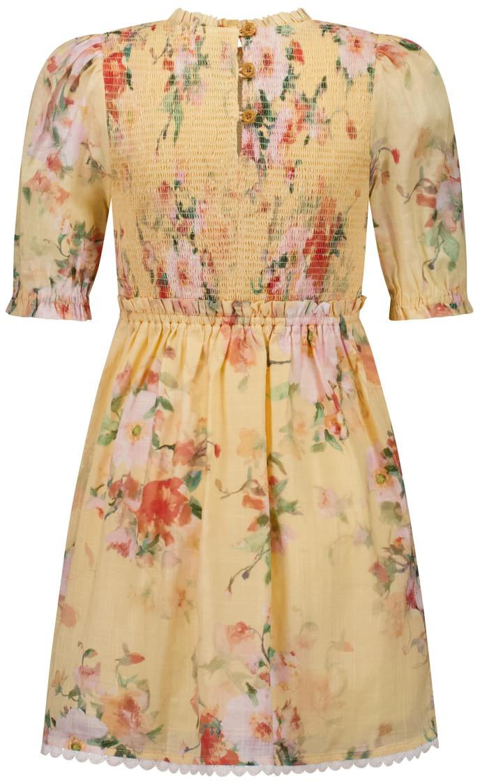 Zimmermann Everley Kids Shirred Dress Geel