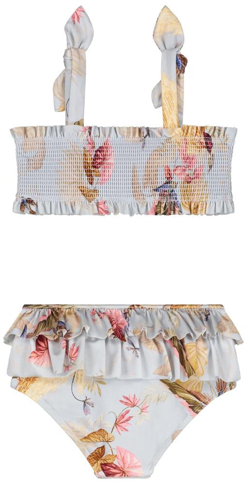 Zimmermann Rhiannon Kids Shirred Bikini Blauw