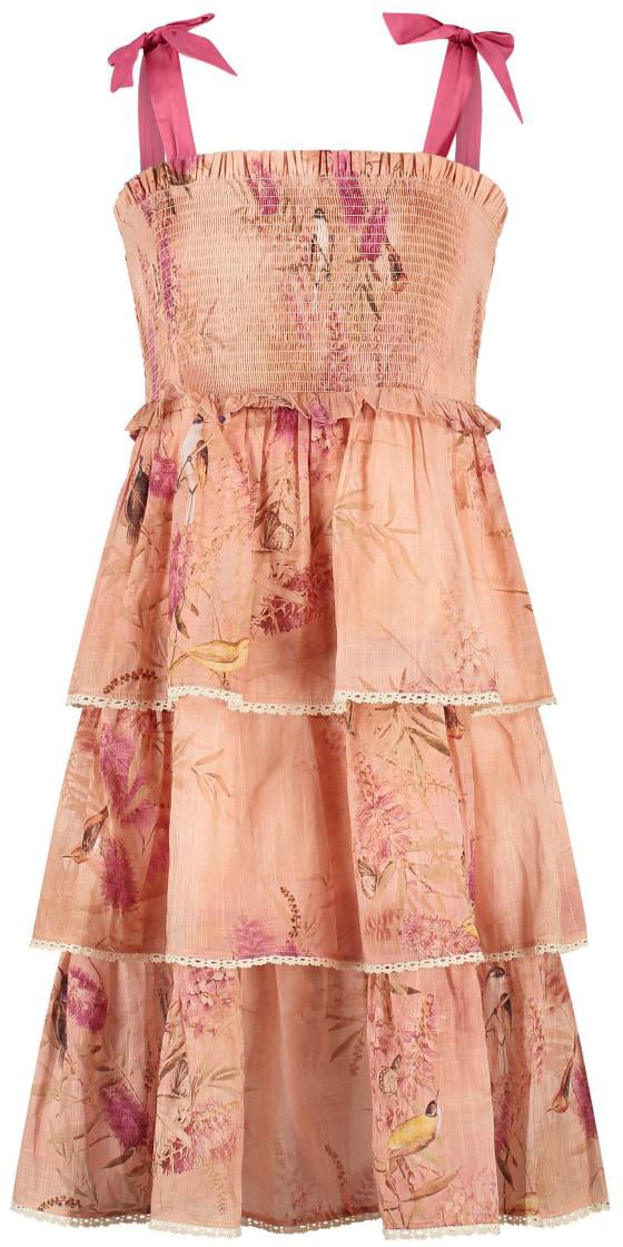 Zimmermann Cascadian Kids Tiered Dress Roze