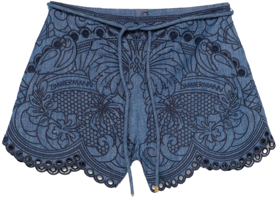 Zimmermann Shorts Blue Blauw