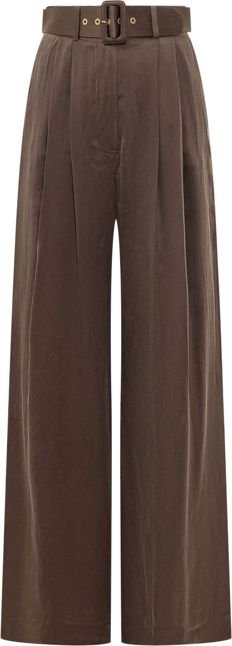 Zimmermann Pantaloni Ampi con Cintura Bruin
