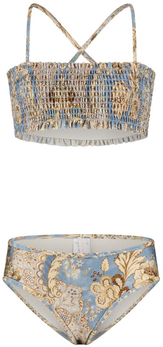 Zimmermann Daylight Kids Shirred Bikini Blauw