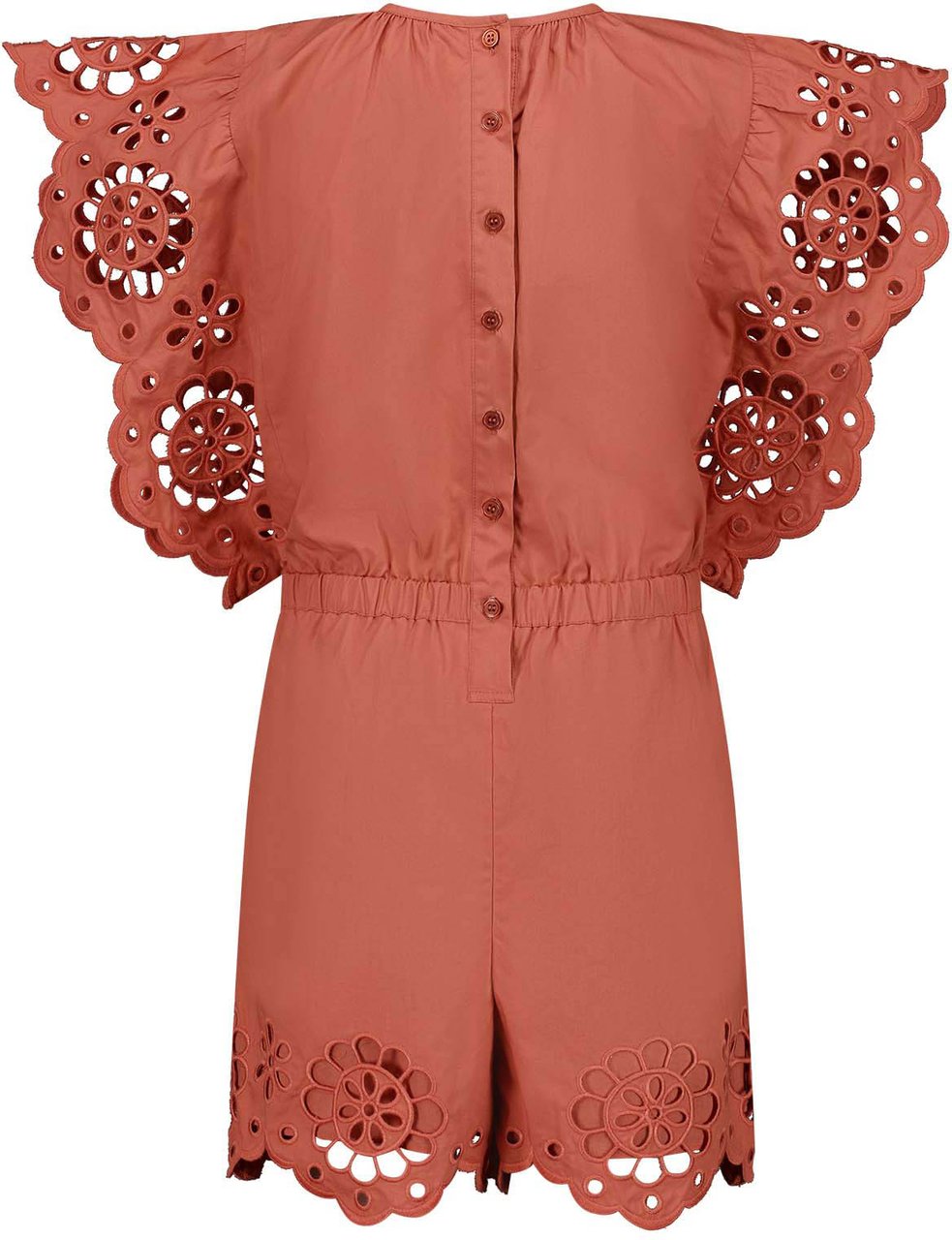 Zimmermann Awaken Kids Broderie Playsuit Oranje