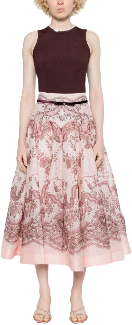 Zimmermann Skirts Pink Roze