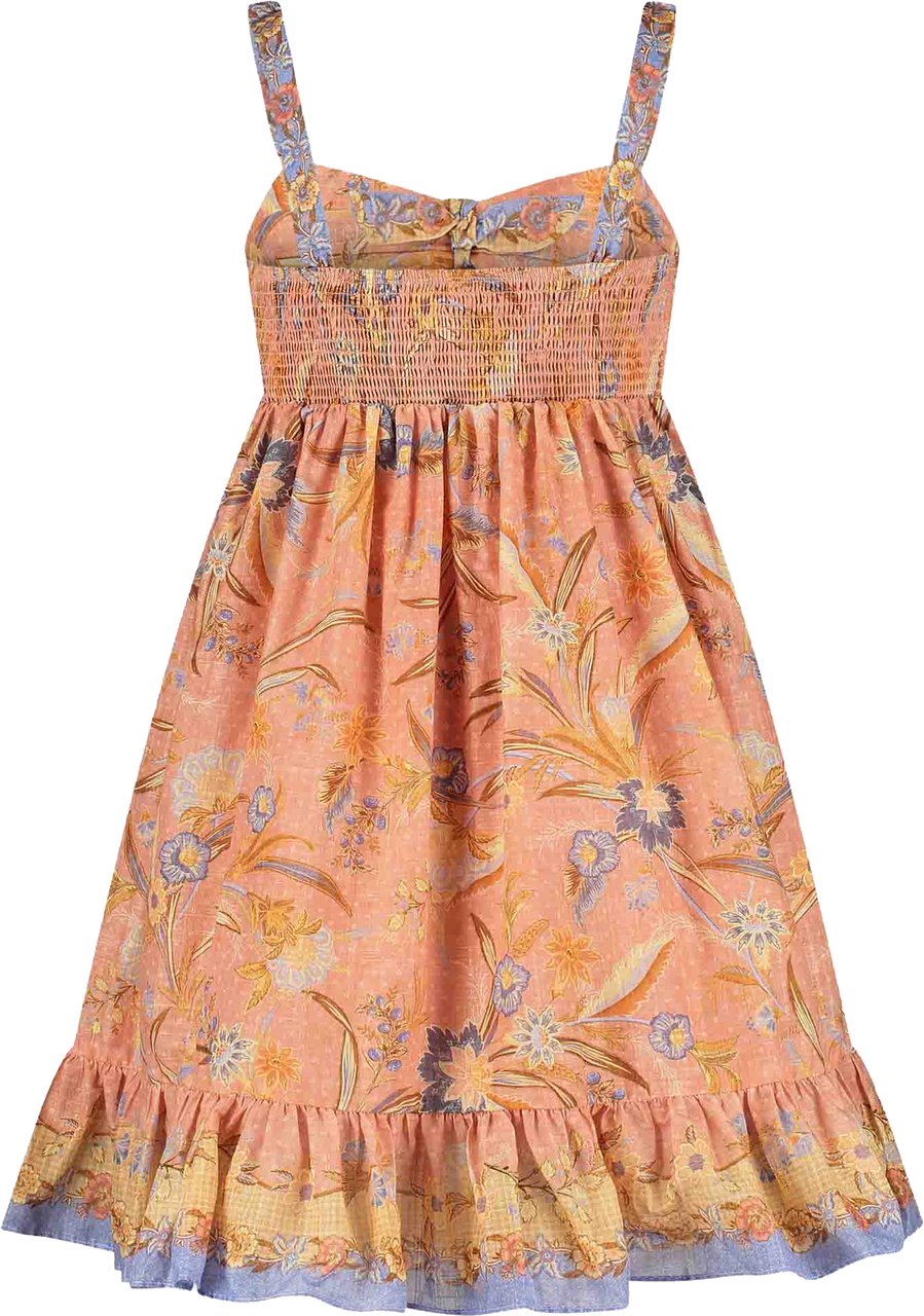 Zimmermann Indra Kids Tie Front Dress Oranje