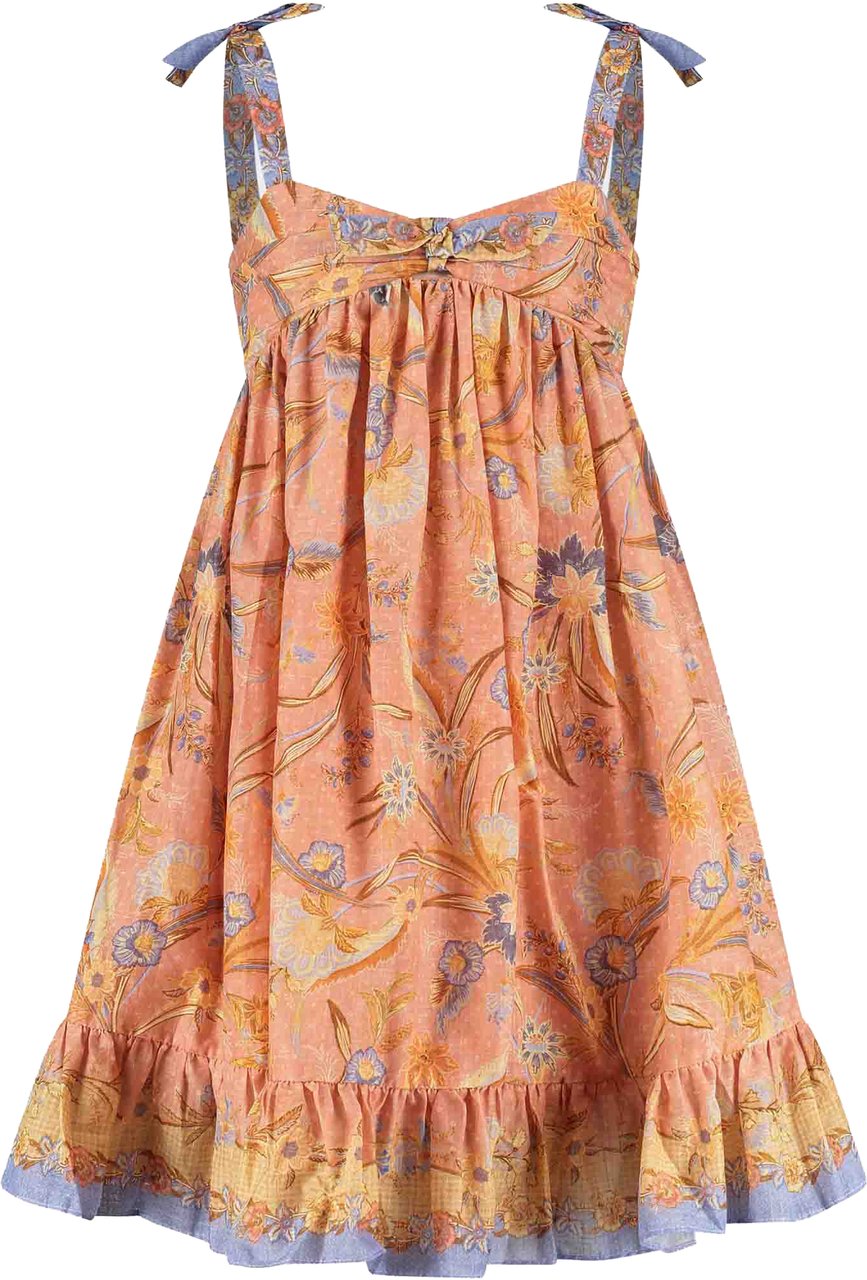 Zimmermann Indra Kids Tie Front Dress Oranje