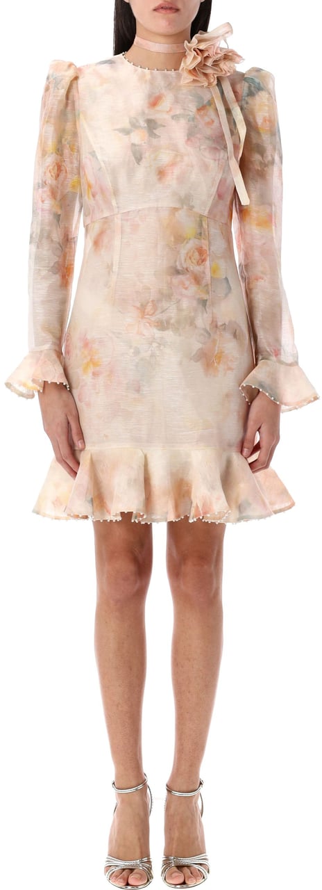 Zimmermann Crush Floer Mini Dress Light Flower Divers