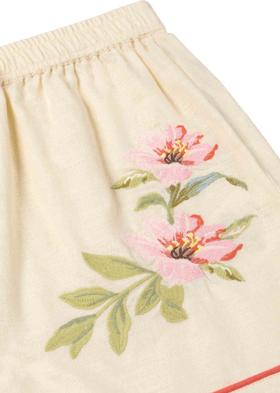 Zimmermann Aster Kids Embroidery Short Beige