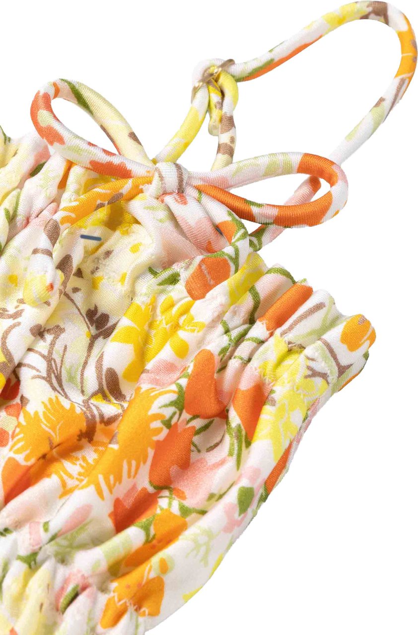 Zimmermann Solstice Kids Shirred Bikini Geel