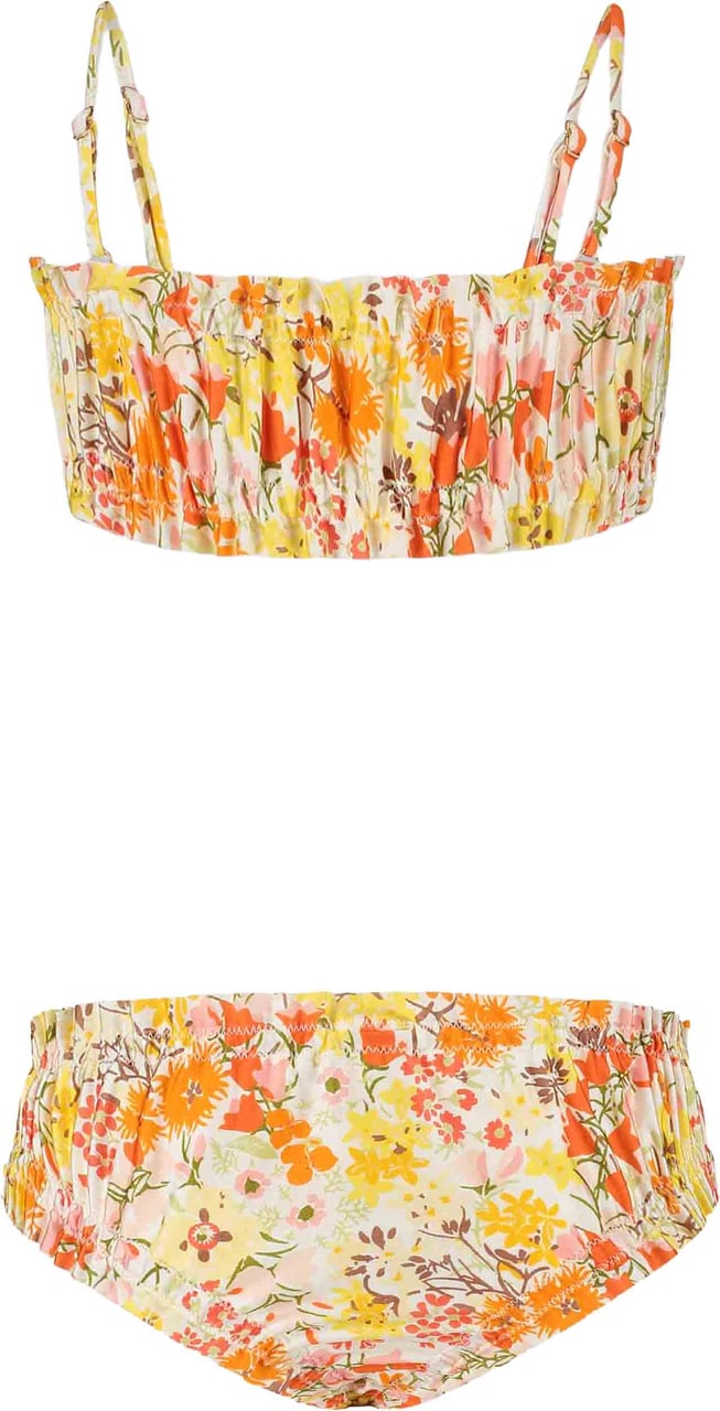 Zimmermann Solstice Kids Shirred Bikini Geel