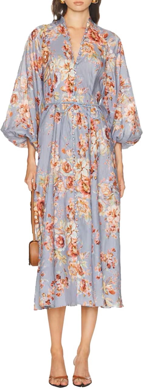 Zimmermann Awaken Billow Lange Jurk Lichtblauw