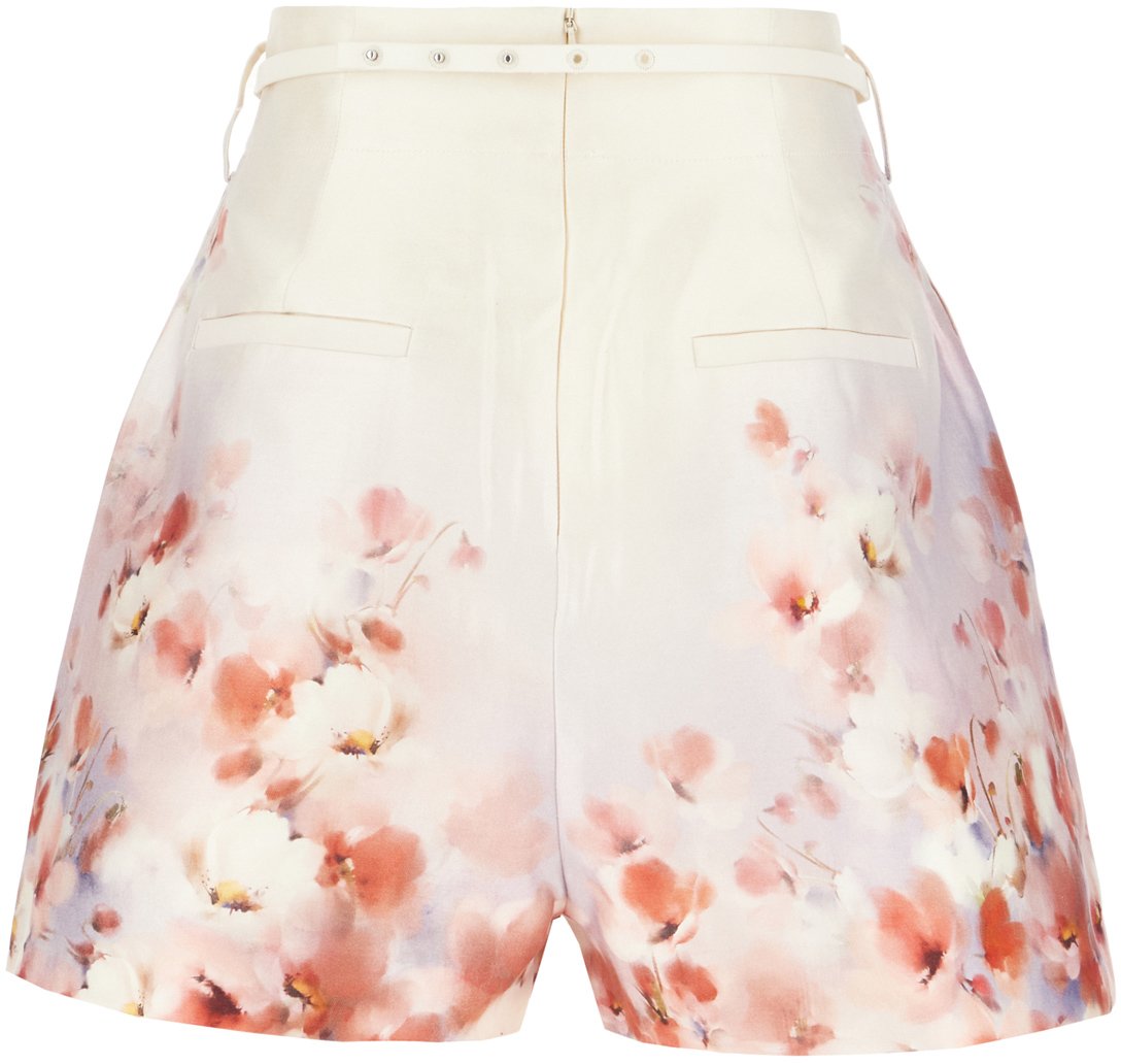 Zimmermann Zimmermann Printed silk blend Crush shorts Divers