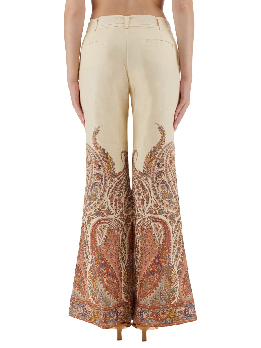 Zimmermann Rhiannon Paisley Pattern Flared Pants Neutraal